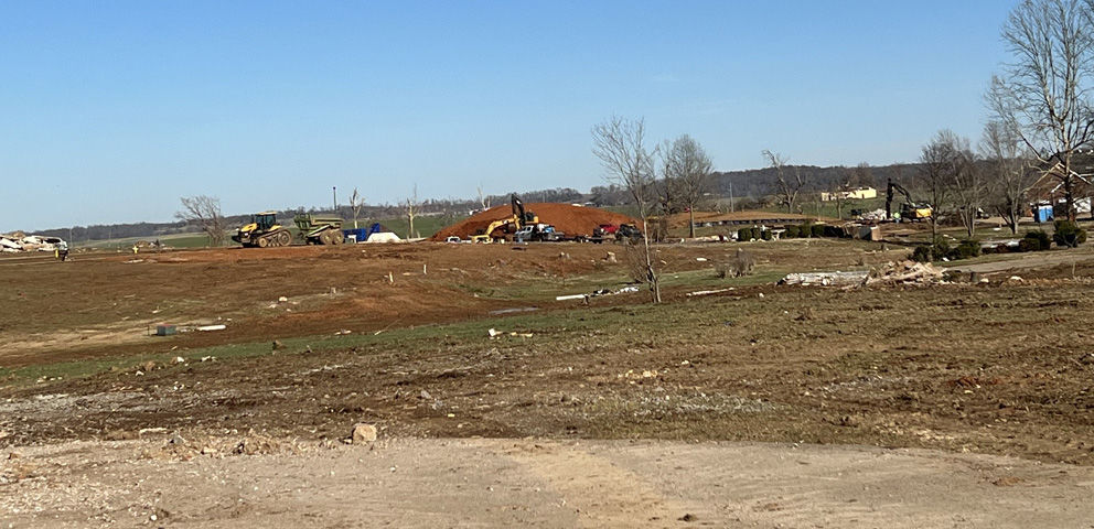 Changing landscape following storm's destruction